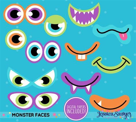 Instant Download Monster Eyes Clipart For Personal Or Etsy In 2020