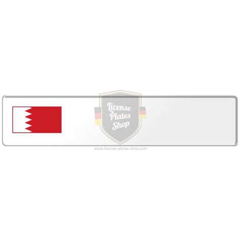 Bahrain European License Plate Embossed With Custom Number Or Text