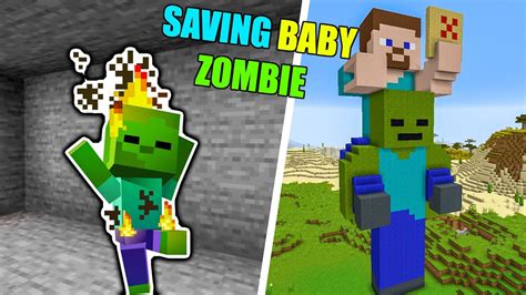 Risking My Life To Protect Baby Zombie Minecraft Youtube