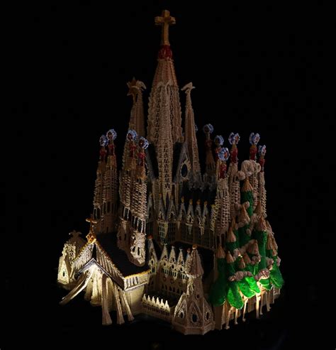 Meticulous Scale Model Of Gaudis Sagrada Familia Rendered Using