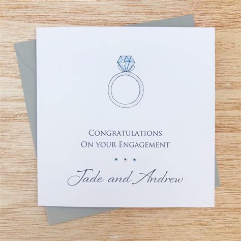Personalised Engagement Card Handmade Personalised Etsy