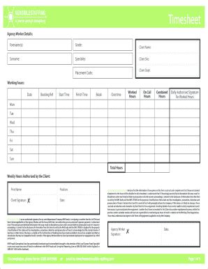 printable weekly time sheet  client  project forms