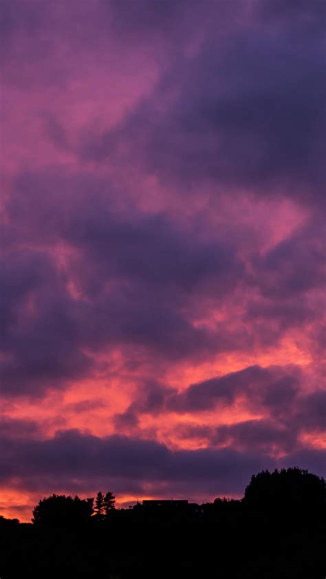 Download Wallpaper 1350x2400 Clouds Sunset Porous Sky Horizon