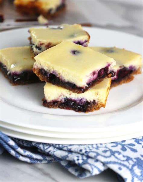 Easy Blueberry Cheesecake Bars Eat In Eat Out