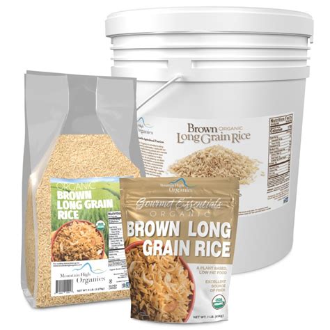 Organic Brown Long Grain Rice Mountain High Organics