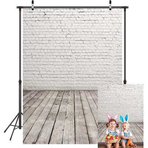 Buy Lywygg 5x7ft White Wood Backdrop White Brick Wall Backdrop Brick