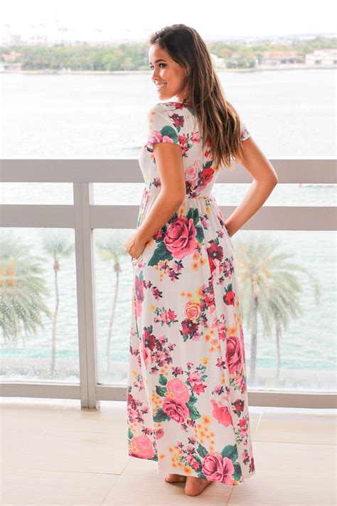White Floral Maxi Dress Maxi Dresses Saved By The Dress
