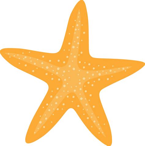 Starfish Isolated On A White Background Marine Icon In Flat Cartoon