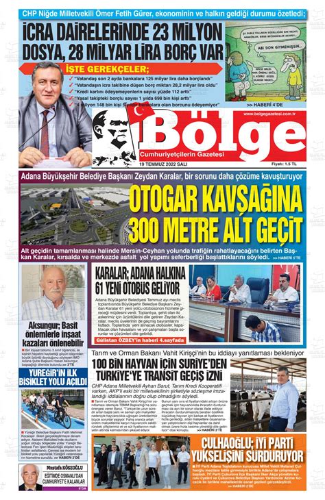Temmuz Tarihli Adana B Lge Gazete Man Etleri