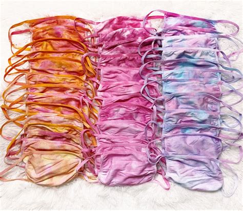 One Of A Kind Tie Dye Face Masks Hand Dyed 100 Cotton 3 Layer Tie Dye Face Masks Washable And