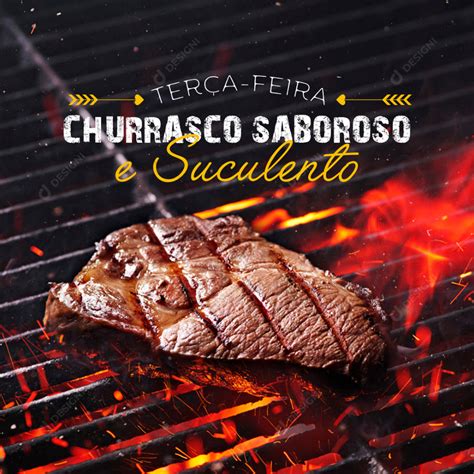 Churrascaria Carne Churrasco Social Media Psd Post Editável Download
