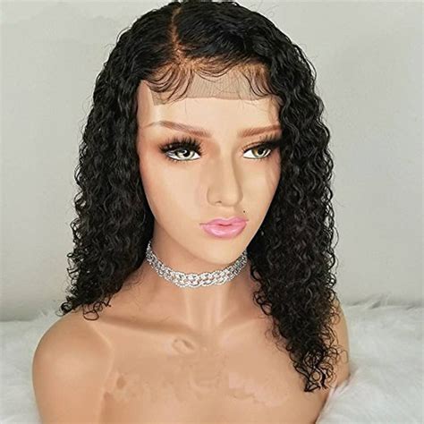 4x4 Closure Curly Human Hair Wigs Pre Plucked Lace Front Wig Remy