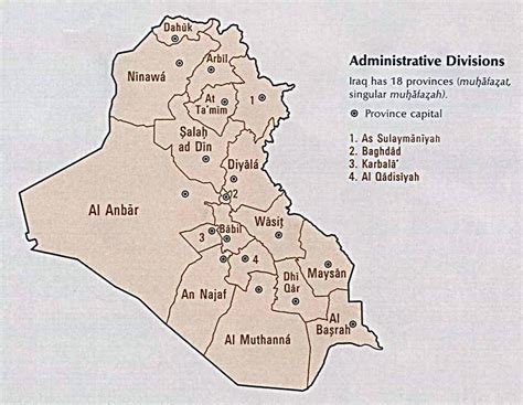 Detailed Administrative Divisions Map Of Iraq Iraq Asia Mapsland