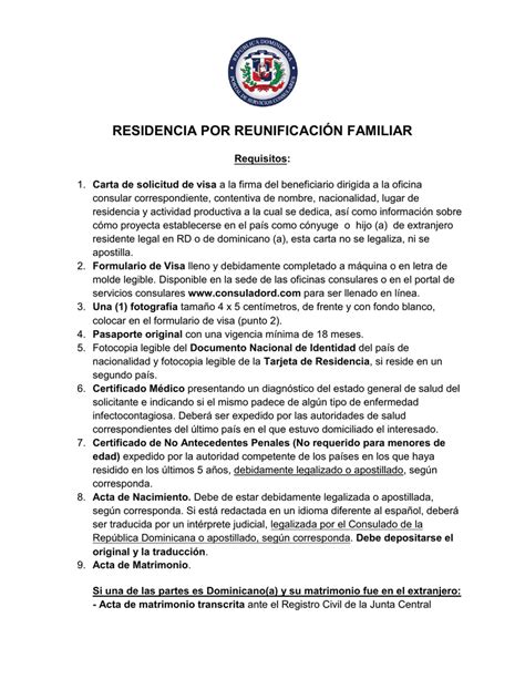 Carta De Solicitud De Visa Dominicana