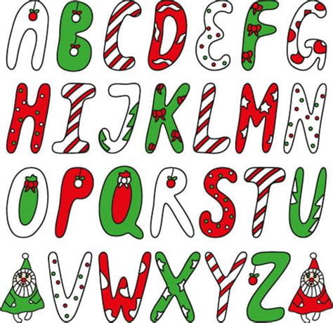 Funny Christmas Alphabet Font Vector Eps Uidownload