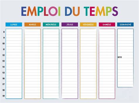 Ils vous feront gagner du temps à la rentrée et constitueront des outils essentiels pour une organisation. hebdomadaire calendrier enfant | Emploi du temps, Emploi du temps scolaire, Planificateur de projet