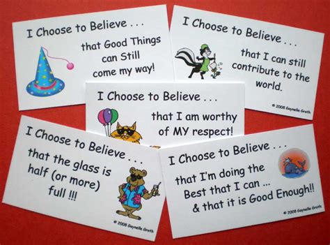 I Choose To Believe Unique Inspirational Flash Cards