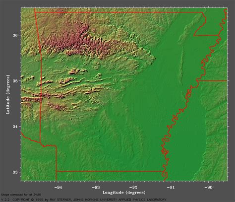 Topographical Map Of Arkansas Map Of Arkansas Topographic Map Teaching