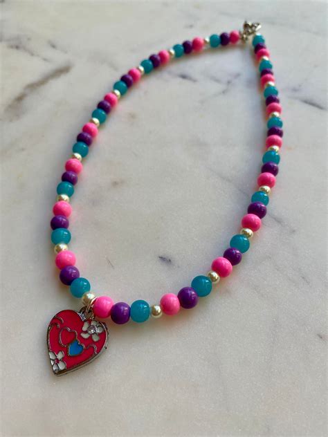 Colorful Beaded Barbie Necklaces Etsy