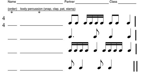 4th Grade Worksheets Exclusive Music