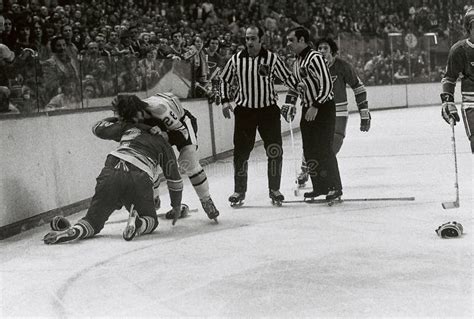 Vintage Nhl Fight Editorial Photo Image Of League Bruins 35241646