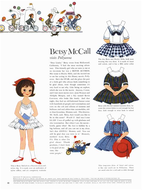 The Paper Collector Betsy Mccall Doll C 1967