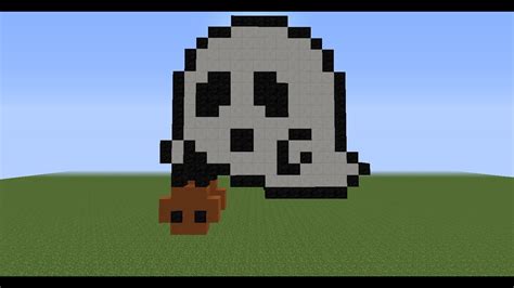 Minecraft Pixel Art Tutorial 88 Ghost Youtube