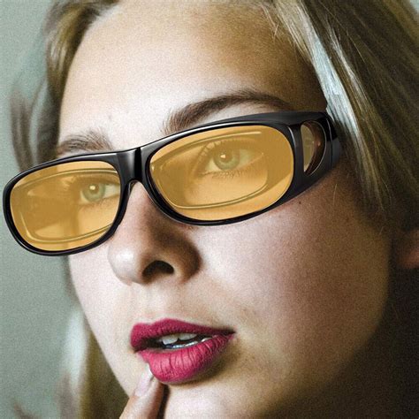 Anti Glare Yellow Tinted Hd Night Vision Driving Glasses Classic Pilot Goggles Ebay