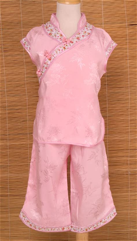 Mei Lan Zhu Ju Mandarin Pajamas Chinese Apparel Kids