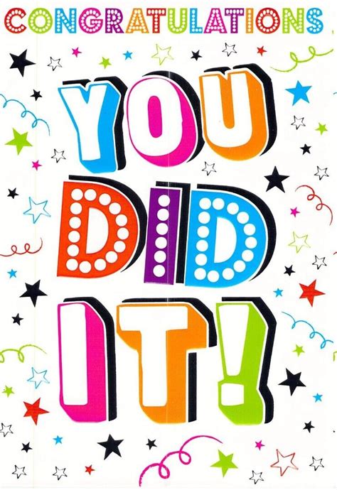 Congratulations You Did It Greeting Card Free Postage Ebay