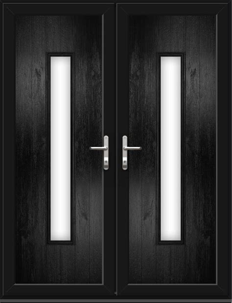 French Door With A Woodrow Long Panel Black