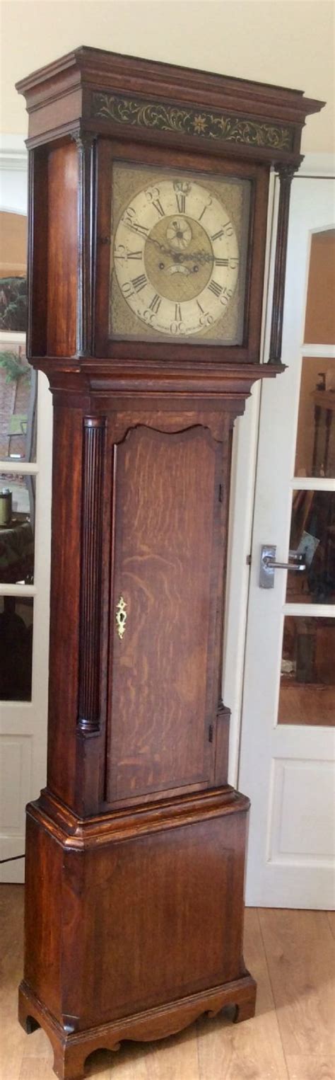 Georgian Georgeiii Oak Cased Grandfather Longcase Clock With Inovative Rack Stop Circa 1770