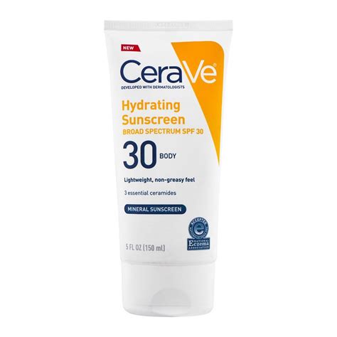 Order Cerave Hydrating Sunscreen Broad Spectrum Spf 30 Body 150ml