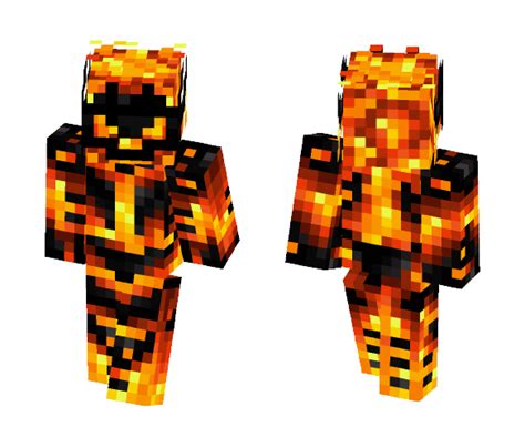 Minecraft Fire Skin Layout