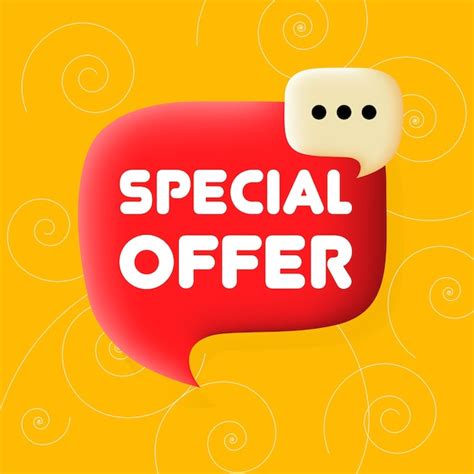 Premium Vector Special Offer Speech Bubble With Special Offer Text