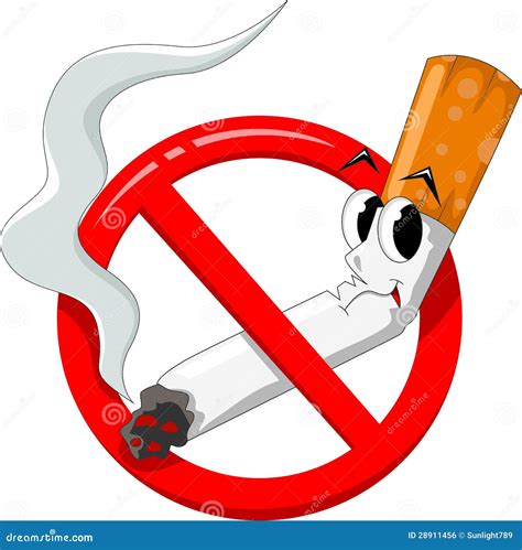 No Smoking Cartoon Royalty Free Stock Image Image 28911456