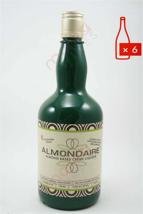 Almondaire Dairy Free Almond Creme Liqueur 750ml Case Of 6 Free