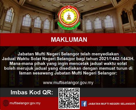 Kelima sholat ini hukumnya fardhu 'ain. Jadual Waktu Solat Selangor 2021 / 1442-1443H Muat Turun PDF