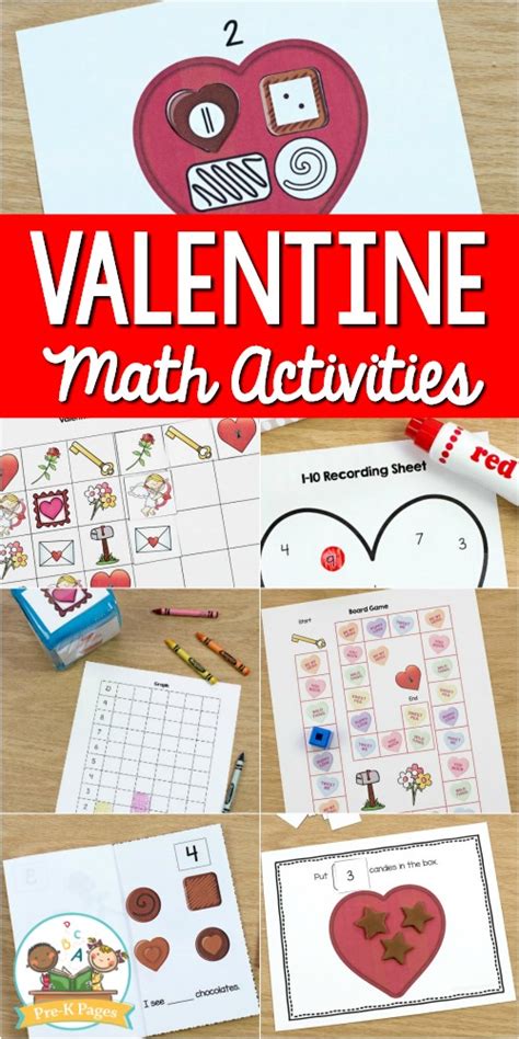 Valentine Math Activities For Preschool Pre K Pages
