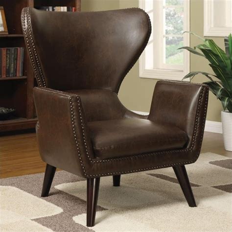 Shop by color for brown, white, beige & more to find exactly what you need. Coaster Transitional Faux Leather Accent Chair in Brown ...