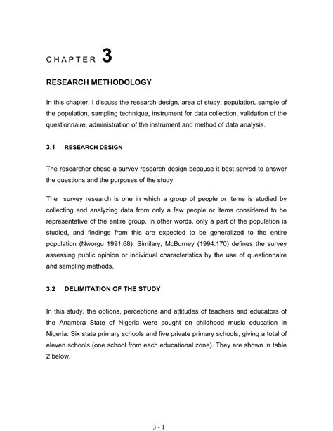 Chapter 3 Methodology Example In Research Architectural Thesis