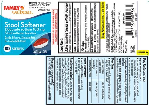 Find great deals on ebay for docusate sodium. Stool Softener (capsule, liquid filled) Family Dollar ...