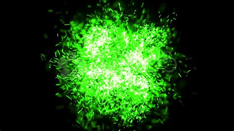 Particles Explosion 002 Green 30 Fps Stock Footage Ad Green