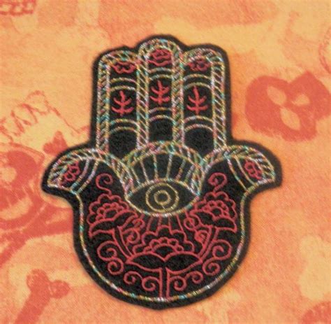 Hamsa Embroidered Iron On Patch All Seeing Eye Eye Of Etsy Iron On