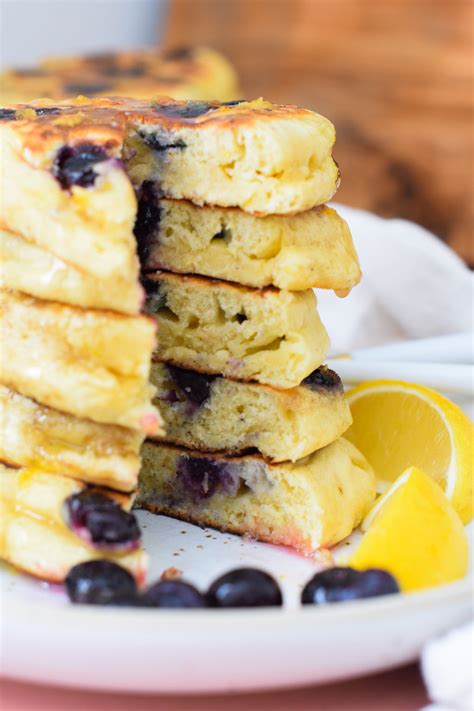 Fluffy Lemon Blueberry Pancakes Natalie Paramore