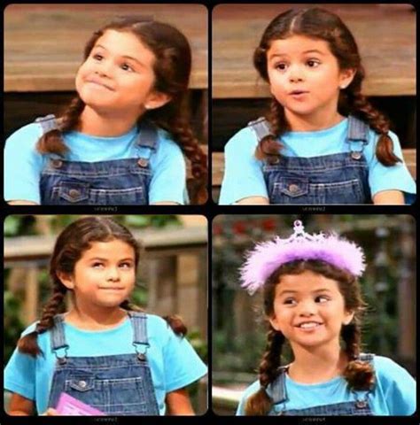 Demi lovato revealed that she only keeps in touch with miley cyrus. Here's a photo of Selena Gomez when she was in Barney when ...