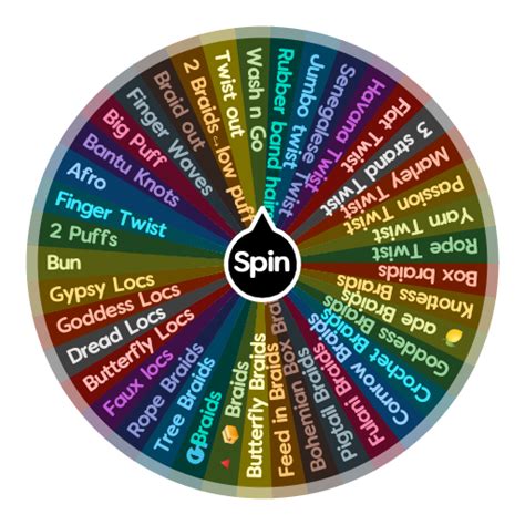 Black Hairstyles Spin The Wheel App