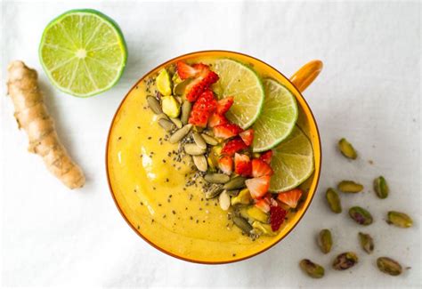Tropical Turmeric Smoothie Vegan The Wholesome Fork