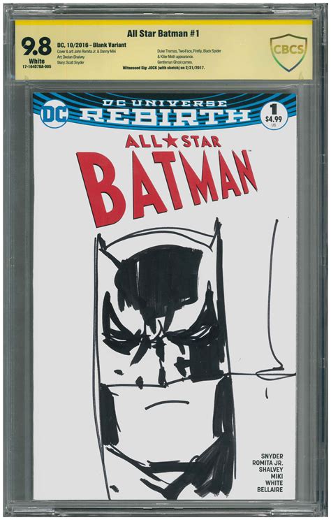All Star Batman 1 Signed And Sketch By Jock