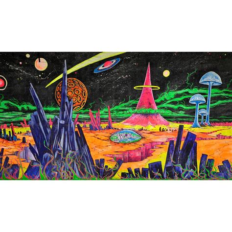 Cartoon Alien Planet Painted Backdrop Bd 0238